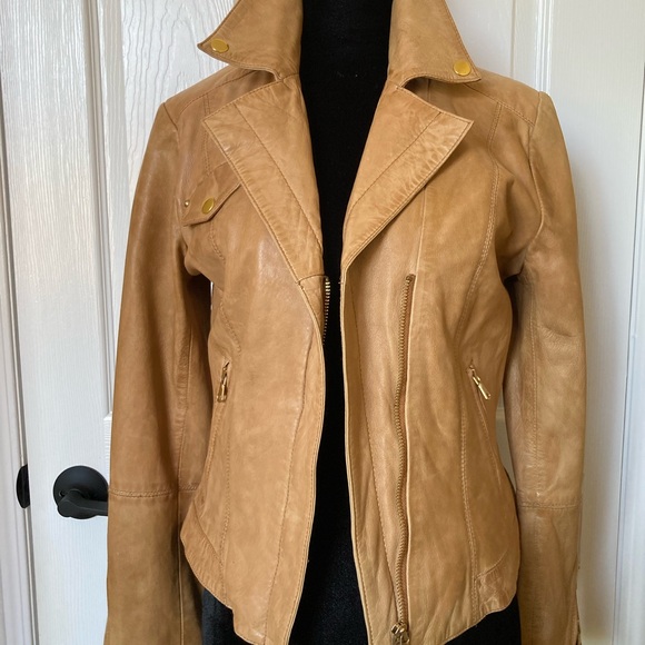 DANIER:  Genuine Leather Jacket - tan - Picture 2 of 14